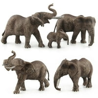 Simeim figurine igračke, simulacijski slon Divlja životinja figurice djeca obrazovna igračka tablice