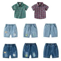 Uccdo Toddler Baby Boys Denim Jeans Hotsas Kids Ljetne casual pamučne kratke hlače 1- godine
