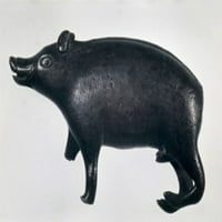 Brončano svinje od glačalo, C. B.C., umjetnik nepoznat, poster skulptura Ispis