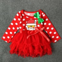 1-6t Toddler Baby Gingring Božićna haljina Tulle Tutu Skrit haljina za djecu Djevojke Xmas odjeću