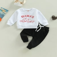 TODDLER Baby Boy odjeća Valentinova dukserica Duksevi padaju zimski pamučni odijelo Lover Boy Pant Gant