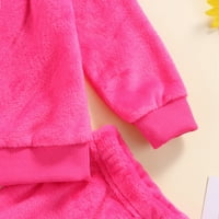 Amiliee Toddler Baby Girl Warm Fleece Duge dugih rukava Hlače set hlača