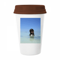 Ellie Yao Beautiflu Girl Sea Wave Plivač za plivanje Kafa Pi za piće Kerača CERAC CUP poklopac