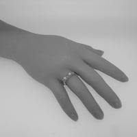 Britanci napravio je 14k bijeli zlatni prirodni ametist i kultivirani biserni ženski prsten - Opcije