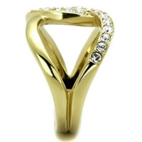 Ženski zlatni prstenovi dvotonski prsten od nehrđajućeg čelika od nehrđajućeg čelika sa gornjim klasom