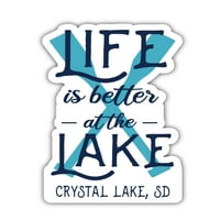 Crystal Lake South Dakota Suvenir Vinil naljepnica naljepnica za naljepnice sa 4 paketa