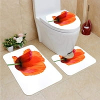 Poppy cvjetovi kupaonski prostirke set za kupac Contour mat i toaletni poklopac poklopca