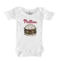 Dojenčad sitni otvor bijeli Philadelphia Phillies Burger Bodysuit