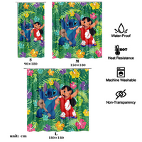 Lilo & Stitch tuš za tuš crtani odštampana dekorativna zavjesa sa kukičama, vodootporne zavjese za kupatilo