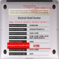 Kaishek plastična zaštitna futrola tvrdi poklopac za puštanje stare MacBook Pro re mrežni prikaz + crni