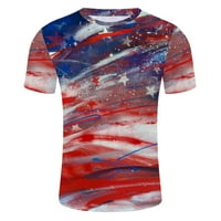 Muške majice Dan neovisnosti Ljetni modni casual okrugli vrat 3D digitalni tisak majica kratki rukav