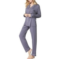Royallove ženske pidžame setovi na dugih rukava za spavanje lapela noćne setove
