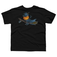 Halloween Flying bundeve dječake Drveni grafički grafički tee - Dizajn ljudi M
