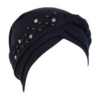 Dadaria turbane za žene za žene modne žene perla na šeširu ruffle cherke chemo beanie turban wrap cap