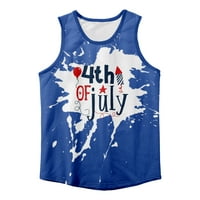Majica bez rukava 4. jula, Thirts za muškarce, modna ljetna majica Funny pokloni Donja za muškarce,