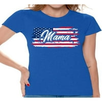 Awkward Styles American Flog košulja za žene Vintage USA zastava MAME T MAJICE Pokloni za mamu Patriotske