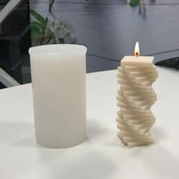 Julam Candle Kalupi 3D spiralni kvadratni kalupi za svijeće Novost silikonski kalup Domaći DIY Alati