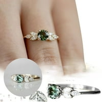 Zircon prsten modni dijamantski vjenčani prsten za angažovanje nakita, srebro