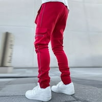 Muške povremene teretne hlače Streetwears rasteći modu odražavaju jogger pantalone slim fit hlače sa
