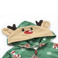 Wybzd Family Božićni PJS podudaranje kompleta Tumpsic One One sa kapuljačom Božićne pidžame za porodični