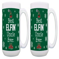 Thiswebr najbolji ujak ikad pokloni najbolji elfin ujak ikad ujačene krigle poklon 15oz krigle kafe