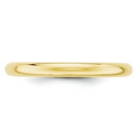 10k žuto zlato pola okruglih prstena veličine