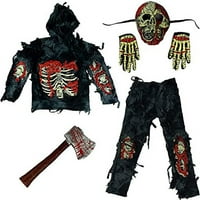 Spooktakularne kreacije Zombie Deluxe kostim za dijete sa krvavom sjekirom 10- godina